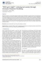 “Will I get it right?”: reducing test anxiety through resonance frequency breathing
